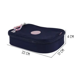 ESTOJO BOX RET 21,5X6X15,5CM KIKA C/PINGENTE DIVS