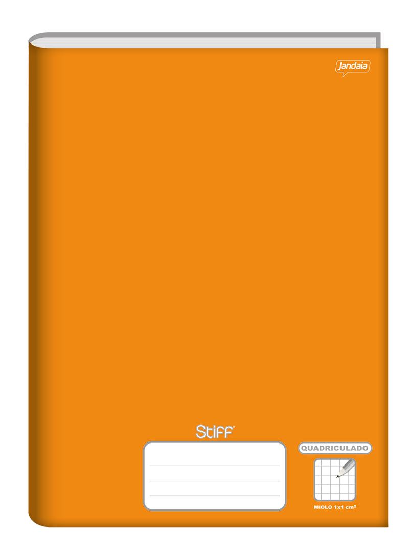 CADERNO BROCHURA 96 FOLHAS CAPA DURA QUADRICULADO 1X1 LARANJA JANDAIA