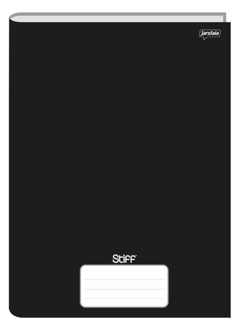 CADERNO BROCHURA 96 FOLHAS CAPA DURA STIFF PRETO JANDAIA
