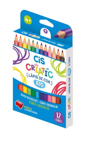 LAPIS 12 CORES CIS TRIANGULAR CRIATIC BIG JUMBO