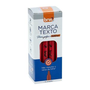 CANETA MARCA TEXTO BRW VERMELHA