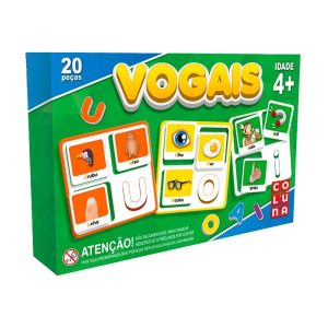JOGO COLUNA APRENDENDO VOGAIS 20 PECAS