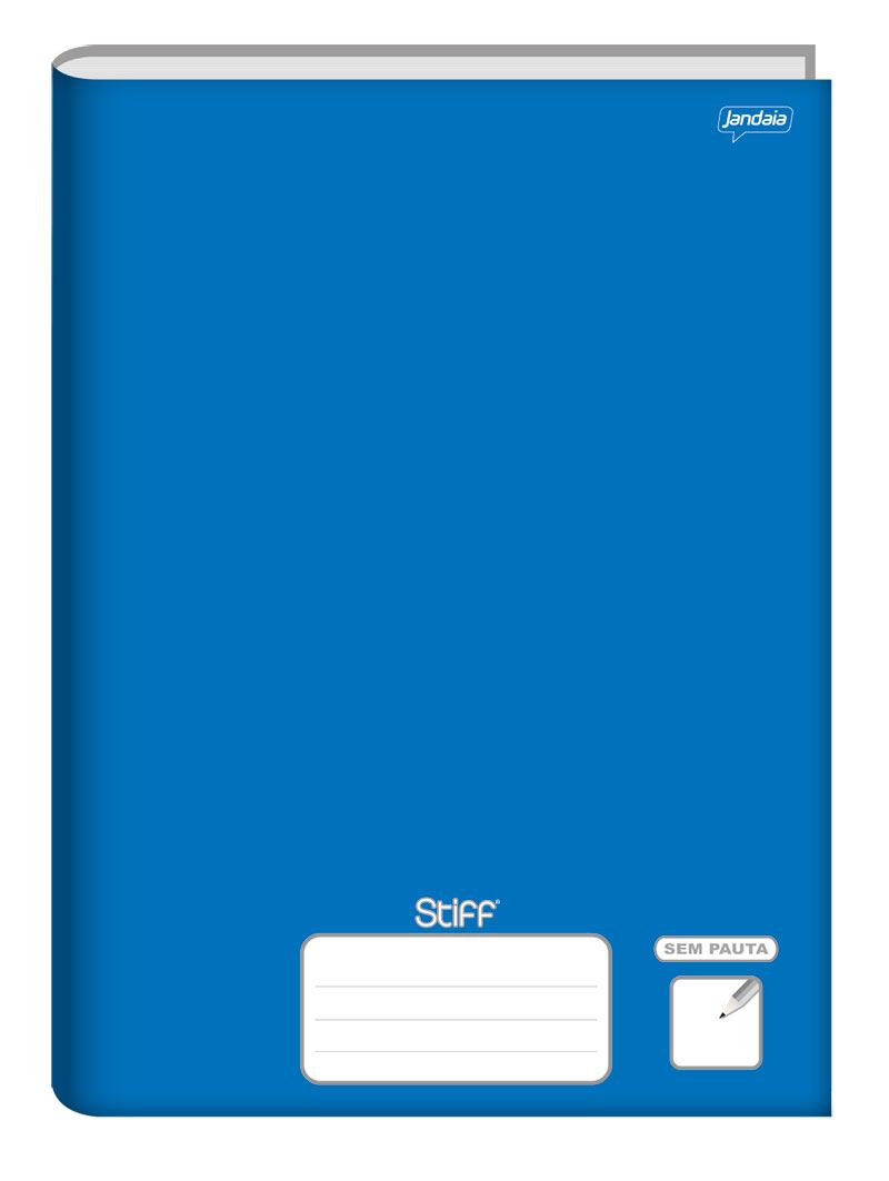 CADERNO BROCHURA 96 FOLHAS CAPA DURA SEM PAUTA STIFF AZUL JANDAIA