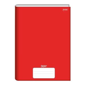 CADERNO BROCHURA 96 FOLHAS CAPA DURA STIFF VERMELHO JANDAIA
