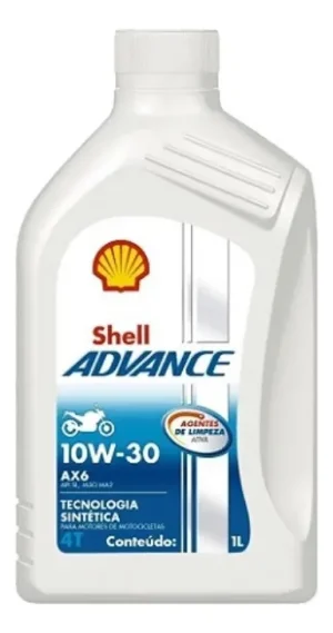 Óleo Shell 10w30 Moto 4t Advance Ax6 Semi Sintético 1 L