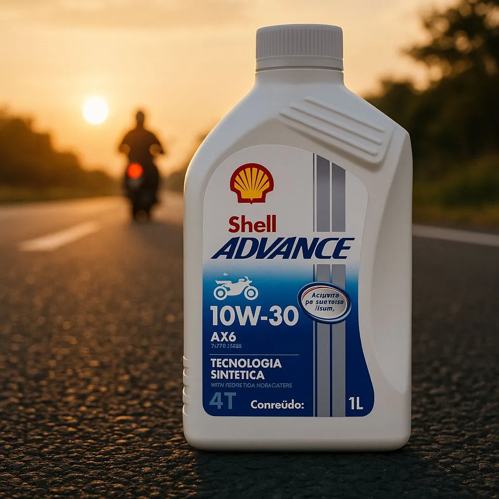 Óleo Shell 10w30 Moto 4t Advance Ax6 Semi Sintético 1 L - Imagem 3