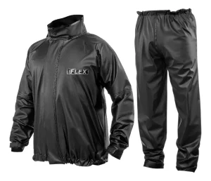 Capa Roupa Chuva Delta Flex Pvc Preta Moto Motoqueiros