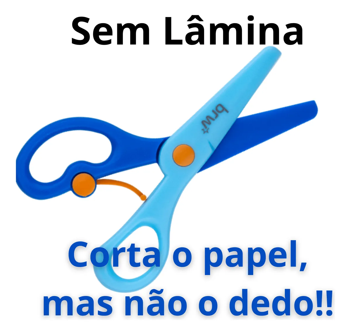 esouras Escolar 13cm Sem Lâmina Corta Massinha Brw - Imagem 2