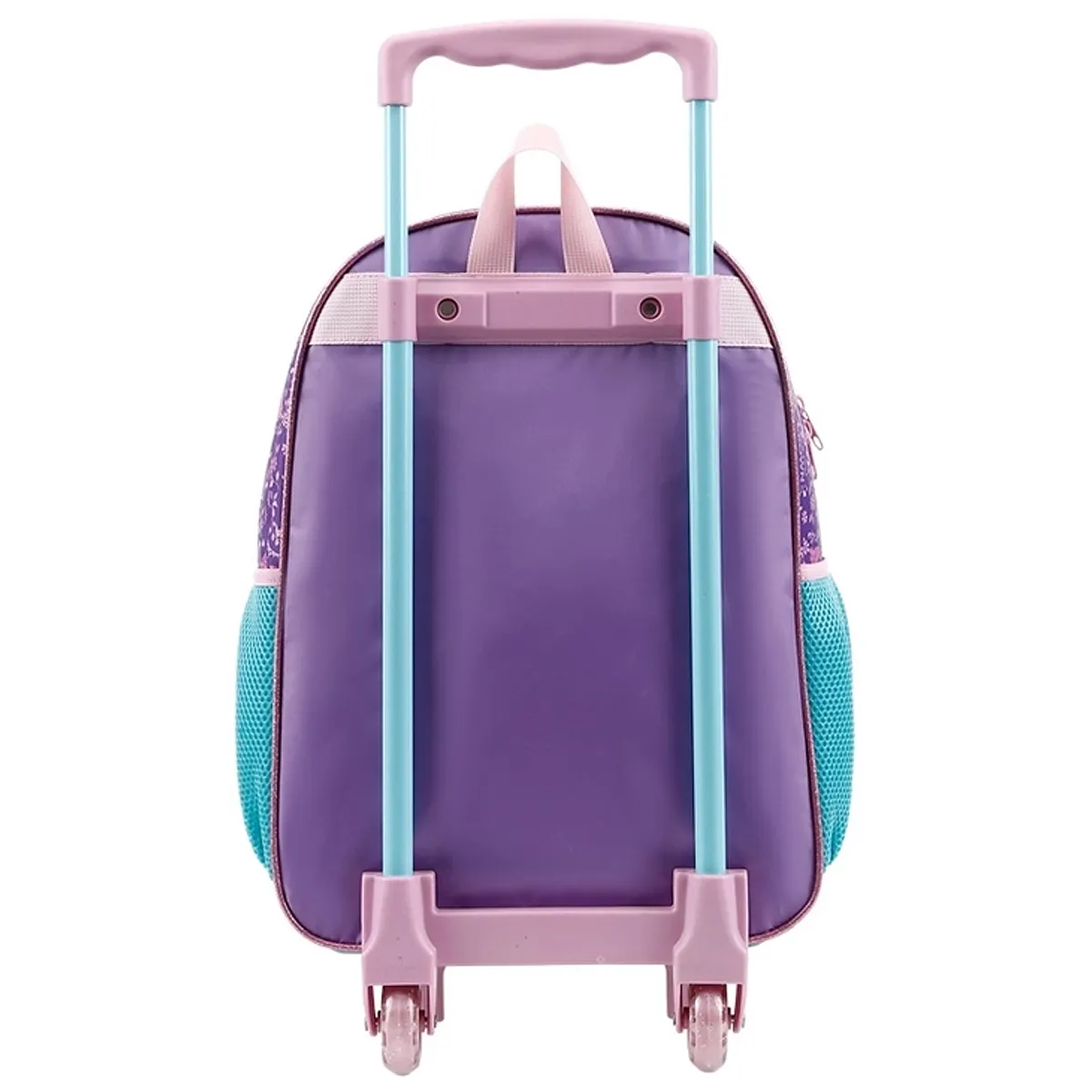 Mochila escolar rodinha infantil Princesas Disney roxo Xeryus - Imagem 2